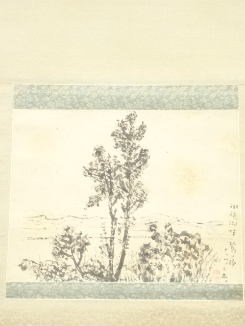 道具 ] - 道具 有島生馬筆 諏訪湖畔 肉筆紙本掛軸（保護箱） | ネット